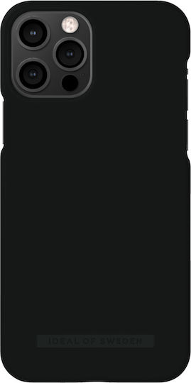 iDeal Of Sweden Fashion Seamless Back Cover Silicone Coal Black (iPhone 12 / 12 Pro)