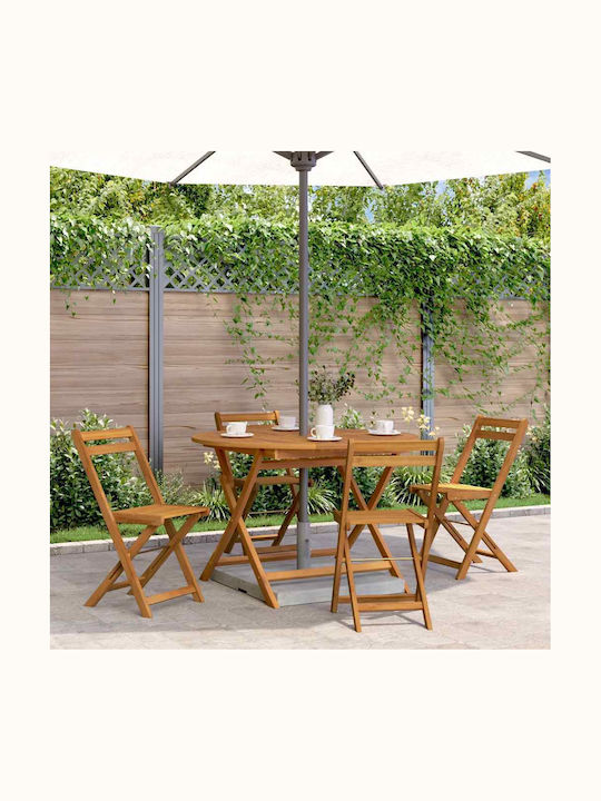 Outdoor Table Made of Acacia Foldable 110x110x75cm