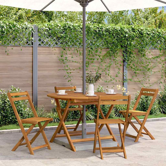 Outdoor Table Made of Acacia Foldable 110x110x75cm Outdoor Table Made of Acacia Foldable 110x110x75cm