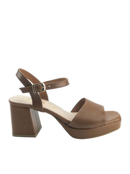 Ragazza Leather Sandals Tabac Brown