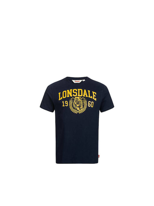 Lonsdale Staxigoe Ανδρικό T-shirt Navy Μπλε με Λογότυπο