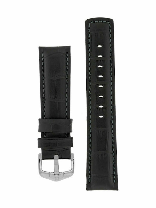 Hirsch Grand Duke Leather Strap Black 22mm