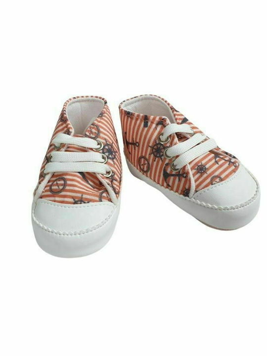Oscar Baby Soft Sole Baby Sneakers Orange