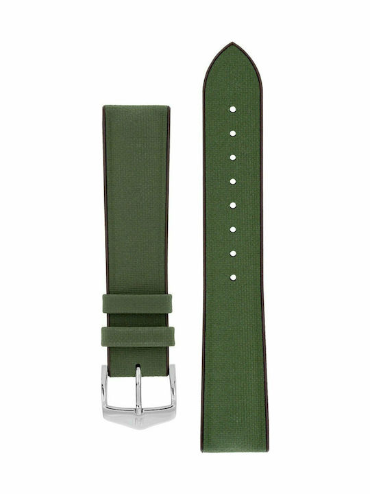 Hirsch Arne Δερμάτινο Λουράκι Χακί 22mm