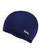 Tyr Wrinkle-Free Silicone Adults Swimming Cap Blue
