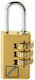Travel Blue Bronze Padlock Brass Combination Blue 1pcs