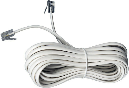 VK Lighting Wohnung Telefonkabel RJ11 6P4C 10m Weiß (16081-043639)