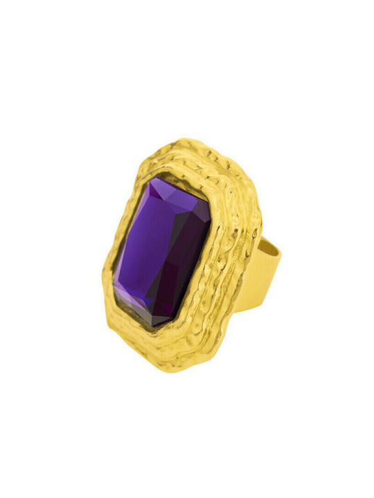 Kaleido Grace Ring(Purple) 24k gold