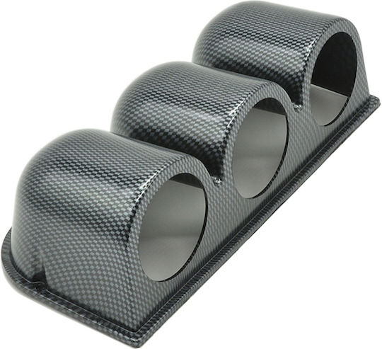 1460 Car Dashboard Triple Instrument Mount Carbon Type