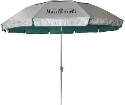 Maui & Sons 1560 Formă în U Umbrelă de Plajă Aluminiu cu Diametru de 2.2m cu Protecție UV și Ventilație Lyons Blue