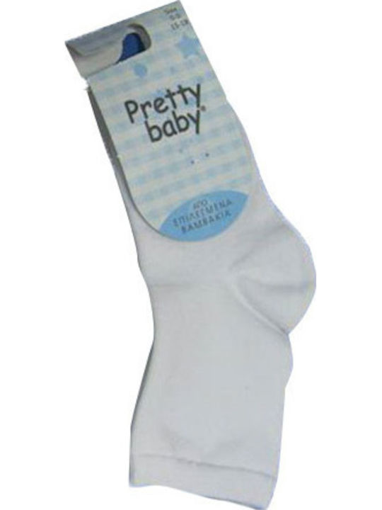 Pretty Baby Παιδικές Κάλτσες Μακριές Λευκές