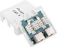 Lanberg Doppelter Externe Netzwerksteckdose RJ45 Cat5 Typ in Weiß Farbe OS5-0002-W