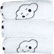 Baby Star Cloud Shoulder Burp Cloths White 30x30cm. 3pcs