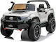 Toyota Hilux Doppelsitzer mit Fernbedienung Lizensiert 12 Volt Weiß Für 1+ Jahre