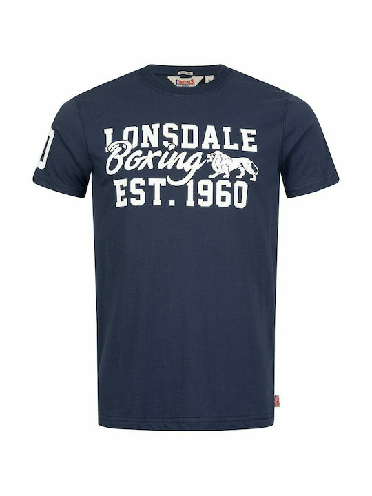 Lonsdale Freswick T-shirt Bărbătesc cu Mânecă Scurtă Albastru marin