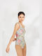 Ysabel Mora One-Piece Swimsuit with One Shoulder Floral