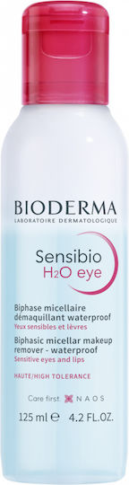 Bioderma Sensibio H2o Eye High Tolerance Υγρό Αφαίρεσης Αδιάβροχου Μακιγιάζ Ματιών 125ml