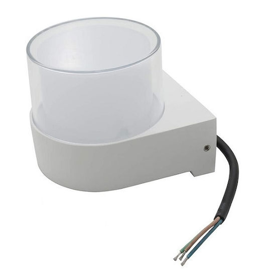 Universo Illuminazione Стенен Външен Плафон LED IP65 7W с Студено бяло Светлина 10.5x9.4x8εκ.