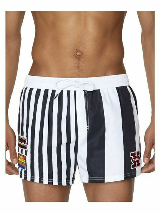 Caybay Men's Swimwear Shorts Black with Patterns