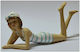 SP Souliotis Decorative Statuette Made of Plastic Swimmer White Swimsuit with Blue Stripes 39-71077AG 15cm