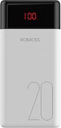 Romoss LT20PS Power Bank 20000mAh με 2 Θύρες USB-A Λευκό