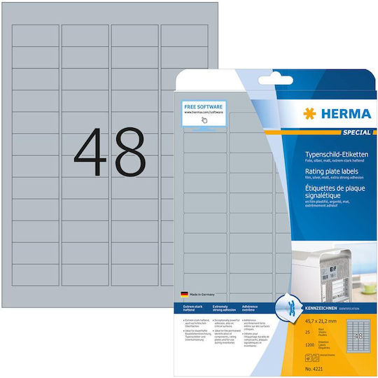 Herma 1200 Etichete autoadezive A4 Dreptunghiulare 45.7x21mm