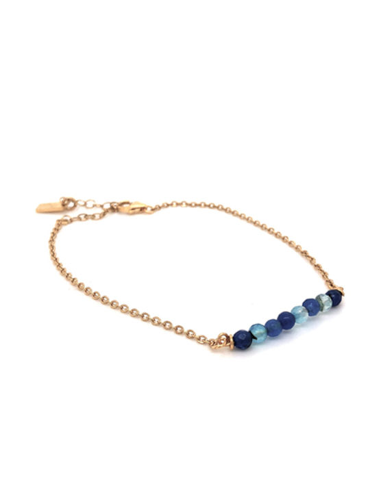 Lifelikes Bracelet Line Ocean Blue Gold