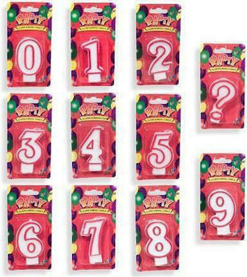 Birthday Candle Number in Red Color (Μiscellaneous Designs)