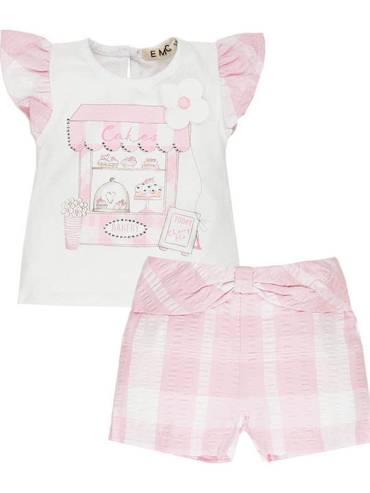 EMC Kids Clothing Set with Shorts Pink 2 Pieces