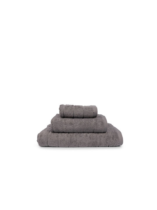 Mc Decor Set Prosoape de Baie 3 buc Stripe Gri Greutate 600gr/m²