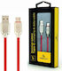 Cablexpert Premium Rubber USB 2.0 Cable USB-C male - USB-A male Κόκκινο 1m (CC-USB2R-AMCM-1M-R)