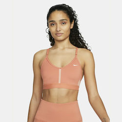 Nike Dri-Fit Γυναικείο Αθλητικό Μπουστάκι Madder Root με Επένδυση & Αφαιρούμενη Ενίσχυση