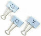 Rapesco Κλιπς Μεταλλικά Binder Clip Emoji 19mm Μπλε 20τμχ