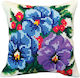 Gobelin L Broderie Violet 35x35cm. 01.164