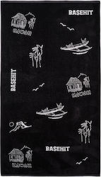 Basehit Unisex Beach Towel Black 160x86cm