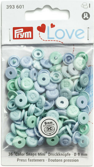 Prym Color Snaps Κούμπωμα Ρούχων από Πλαστικό 0.9εκ. 36τμχ
