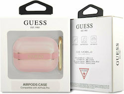 Guess Husă din Silicon cu Dungi Imprimate pentru Apple AirPods Pro