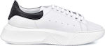 Softies 6189 Ανδρικά Ανατομικά Flatforms Sneakers Λευκά