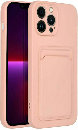 Forcell Back Cover Silicon cu Suport pentru Carduri Coral (iPhone 13 Pro Max)