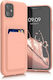 Forcell Card Back Cover Σιλικόνης με Υποδοχή για Κάρτες Κοραλί (iPhone 13 Pro)