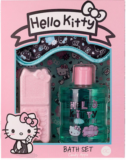 Accentra Hello Kitty Pflege-Set Candy Apple 380ml & Schlafmaske & Badezusatz 150gr 3 Stück
