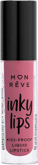 Mon Reve Inky Lips Kiss Proof Υγρό Κραγιόν Matte 19 4ml