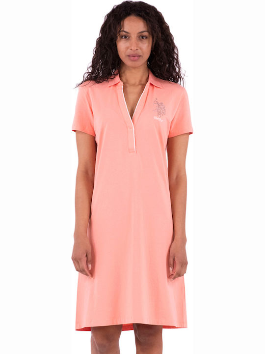Cris Sommer Mini Sportliches Damenkleid Kurzärmelig Rosa
