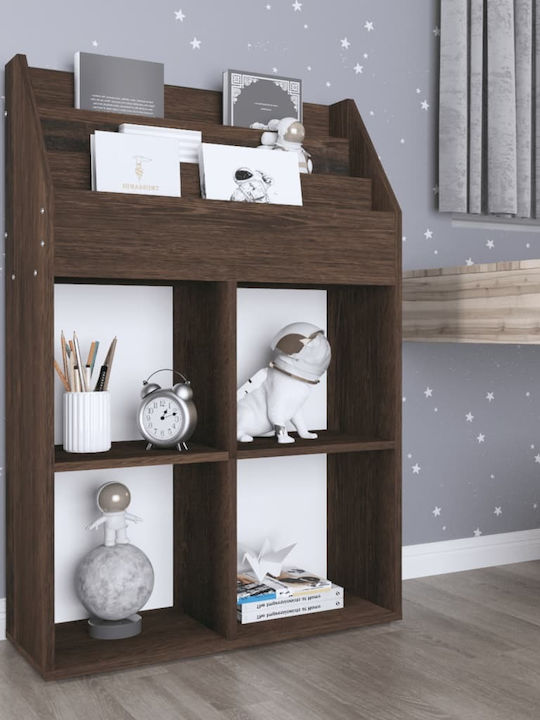 Детски Стелаж За Стена Дъб 71x30x114см