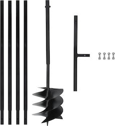 vidaXL Handgebohrtes Geoträne mit 250-mm-Stiel und 4-m-Stahlverlängerungsrohr 3059406