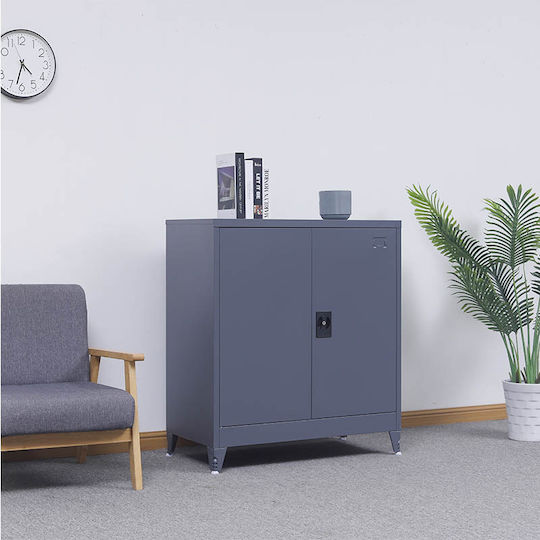 Doppelflügeliger Metallischer Galvanisierter Außenschrank 90x45x101cm Anthrazit Matt Doppelflügeliger Metallischer Galvanisierter Außenschrank 90x45x101cm Anthrazit Matt