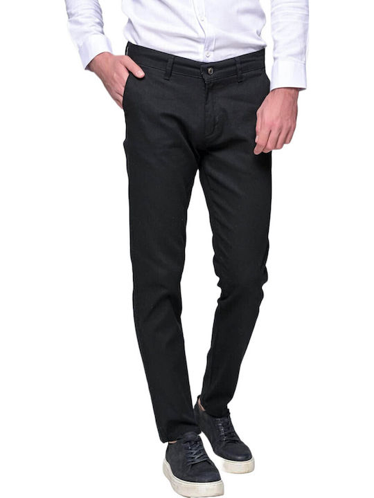 Ben Tailor Pantaloni Chino Elastic Negru