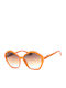 Guess Damen Sonnenbrille mit Orange Kunststoff Gestell und Braun Verlaufsfarbe Linse GU7813 44F