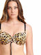 Bikini Σουτιέν D Cup με Ενίσχυση Animal Print