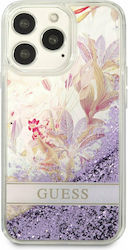Guess Liquid Glitter Flower Задна корица Пластм...